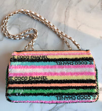 Load image into Gallery viewer, CHANEL 2022 SUMMER LARGE MODEL BRIGHT PASTEL SEQUIN CROSSBODY BAG