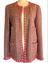 Load image into Gallery viewer, CHANEL CANDY PINK LESAGE FANTASY TWEED CRYSTAL BUTTONS 02P