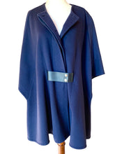 Load image into Gallery viewer, LOUIS VUITTON THICK CASHMERE JACKET CAPE PONCHO WITH LEATHER BELT