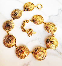 Load image into Gallery viewer, CHANEL CHUNKY 9 MEDALLION LOGO CHOKER NECKLACE