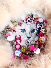 Load image into Gallery viewer, CHANEL FLOWER POWER PINK CC SEQUIN CHARM NECKLACE BELT 2004