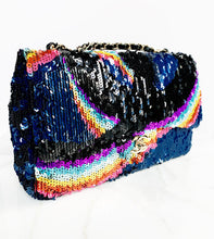Load image into Gallery viewer, CHANEL 2021 K SEQUIN RAINBOW FLAP BAG PRISTINE