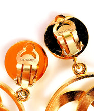 Load image into Gallery viewer, CHANEL ICONIC MASSIVE 1980s CC CELEBRITY HOOP EARRINGS