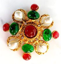 Load image into Gallery viewer, CHANEL MASSIVE GRIPOIX POURED GLASS PENDANT BROOCH