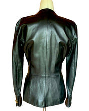 Load image into Gallery viewer, CHRISTIAN DIOR JOHN GALLIANO 1991 JUMBO LOGO BUTTON LEATHER JACKET
