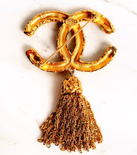 Load image into Gallery viewer, CHANEL RARE ETRUSCAN LAVA TASSEL CHAIN BROOCH 1993