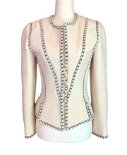Load image into Gallery viewer, CHANEL ICONIC SUPERMODEL RUNWAY IVORY JACKET 1993 - 1994 AUTUMN WINTER CLAUDIA SCHIFFER