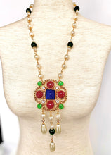 Load image into Gallery viewer, CHANEL RARE TUTTI FRUTTI GRIPOIX GLASS PEARLS TASSEL NECKLACE