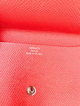 Load image into Gallery viewer, HERMÈS SOIE-COOL EPSOM AND SILK 2015 EXCLUSIVE 2 PIECE WALLET SET PALLADIUM HARDWARE