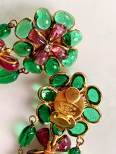 Load image into Gallery viewer, RARE CHANEL FLORAL GRIPOIX CHANDELIER EARRINGS 1993