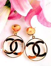 Load image into Gallery viewer, CHANEL ICONIC MASSIVE 1980s CC CELEBRITY HOOP EARRINGS