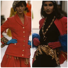 Load image into Gallery viewer, CHANEL ICONIC 1991 CHAIN FRINGE LEATHER SKIRT BELT FASHION HISTORY