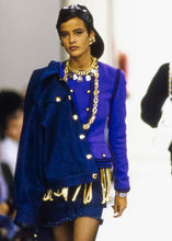 Load image into Gallery viewer, CHANEL ICONIC 1991 CHAIN FRINGE LEATHER SKIRT BELT FASHION HISTORY