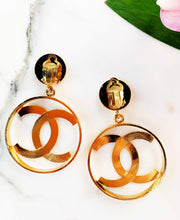 Load image into Gallery viewer, CHANEL ICONIC MASSIVE 1980s CC CELEBRITY HOOP EARRINGS