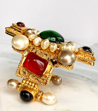Load image into Gallery viewer, CHANEL RARE ICONIC 1990 RUNWAY BYZANTINE GRIPOIX CUFF BRACELET