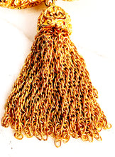 Load image into Gallery viewer, CHANEL RARE ETRUSCAN LAVA TASSEL CHAIN BROOCH 1993