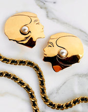 Load image into Gallery viewer, CHANEL MADEMOISELLE COCO RARE 1987 GRIPOIX ACCENT EARRINGS