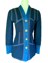 Load image into Gallery viewer, CHANEL ICONIC BLUE JEAN DENIM TWEED 1991 - 1992 AUTUMN RUNWAY JACKET AND SKIRT SET SUIT