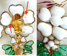 Load image into Gallery viewer, SUMPTUOUS CHANEL GRIPOIX CAMELLIA CASCADE EARRINGS 1993