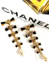 Load image into Gallery viewer, CHANEL ICONIC MASSIVE BOW CAMELLIA SHOULDER DUSTER 1990 EARRING