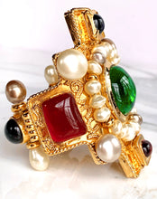 Load image into Gallery viewer, CHANEL RARE ICONIC 1990 RUNWAY BYZANTINE GRIPOIX CUFF BRACELET
