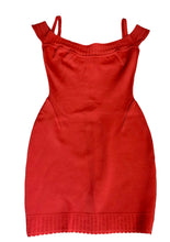 Load image into Gallery viewer, AZZEDINE ALAIA RED S/S 1992 VINTAGE OFF SHOULDER BODYCON DRESS