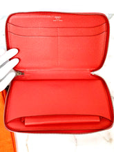 Load image into Gallery viewer, HERMÈS SOIE-COOL EPSOM AND SILK 2015 EXCLUSIVE 2 PIECE WALLET SET PALLADIUM HARDWARE