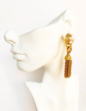 Load image into Gallery viewer, SUBLIME CHANEL ETRUSCAN 1994 TASSEL POM POM EARRING