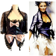 Load image into Gallery viewer, JOHN GALLIANO RARE HAUTE COUTURE 1994 RUNWAY PINK BOW CORSET JACKET