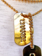 Load image into Gallery viewer, CHANEL 1993 ORIGINAL DOUBLE DOG TAG RUNWAY NECKLACE