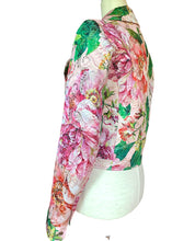 Load image into Gallery viewer, DOLCE & GABBANA PINK FLORAL BROCADE METALLIC BIKER JACKET NEW