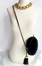 Load image into Gallery viewer, CHANEL ROUND SUEDE LEATHER TASSEL POMPOM VINTAGE BAG