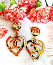 Load image into Gallery viewer, CHANEL BARBIE COLLECTION HEART EARRINGS 1995