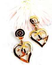 Load image into Gallery viewer, CHANEL BARBIE COLLECTION HEART EARRINGS 1995