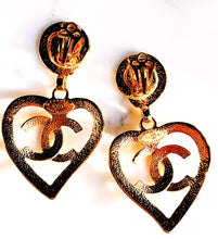Load image into Gallery viewer, CHANEL BARBIE COLLECTION HEART EARRINGS 1995