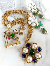 Load image into Gallery viewer, RARE CHANEL MASSIVE BIRD CAGE GRIPOIX GLASS PEARL BROOCH