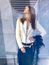 Load image into Gallery viewer, CHANEL ICONIC SUPERMODEL RUNWAY IVORY JACKET 1993 - 1994 AUTUMN WINTER CLAUDIA SCHIFFER