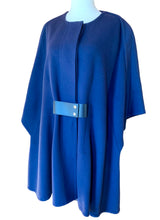 Load image into Gallery viewer, LOUIS VUITTON THICK CASHMERE JACKET CAPE PONCHO WITH LEATHER BELT