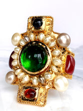 Load image into Gallery viewer, CHANEL RARE ICONIC 1990 RUNWAY BYZANTINE GRIPOIX CUFF BRACELET