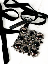 Load image into Gallery viewer, CHANEL MASSIVE RUNWAY RESIN AND VELVET 2008 RUTHENIUM NECKLACE CHOKER NEW WITH TAGS