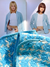 Load image into Gallery viewer, CHANEL ICONIC BABY BLUE BOUCLÉ RUNWAY JACKET 1996 SPRING SUMMER