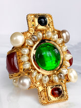 Load image into Gallery viewer, CHANEL RARE ICONIC 1990 RUNWAY BYZANTINE GRIPOIX CUFF BRACELET