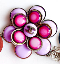 Load image into Gallery viewer, CHANEL FLOWER POWER PINK CC SEQUIN CHARM NECKLACE BELT 2004