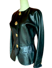 Load image into Gallery viewer, CHRISTIAN DIOR JOHN GALLIANO 1991 JUMBO LOGO BUTTON LEATHER JACKET