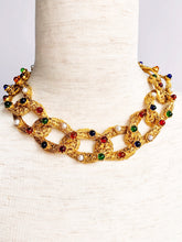 Load image into Gallery viewer, CHANEL IMPORTANT MULTI-COLOUR GRIPOIX FILIGREE PEARL 1991 ADVERTISEMENT NECKLACE