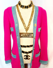 Load image into Gallery viewer, CHANEL ICONIC MASSIVE CC LOGO LEATHER CHAIN VINTAGE BELT NECKLACE 42 inches