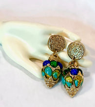Load image into Gallery viewer, KALINGER PARIS COUTURE MASSIVE DANGLE VINTAGE 1980'S EARRINGS