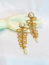 Load image into Gallery viewer, CHANEL BOW GRIPOIX PEARL XXL LONG DANGLE ROPE EARRING