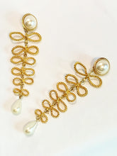 Load image into Gallery viewer, CHANEL BOW GRIPOIX PEARL XXL LONG DANGLE ROPE EARRING