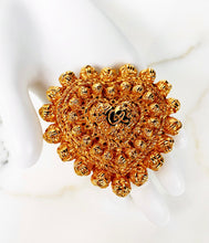 Load image into Gallery viewer, CHRISTIAN LACROIX MASSIVE SCULPTED HEART BROOCH 1990